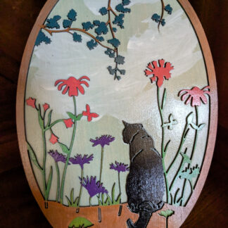 Black Cat in the Garden