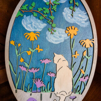 White Cat in the Garden