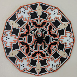 Halloween wall decor "Ghosts, Bats and Tombstones, with a spider!"