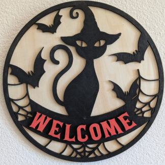 Halloween Welcome Scary Cat