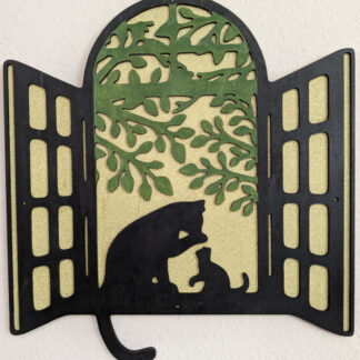 Cat & Kitten in the Window