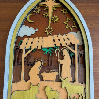 Nativity Scene Mandala - dark background