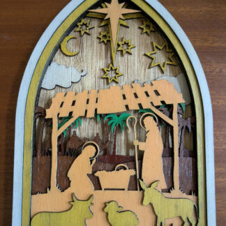 Nativity Scene Mandala - light background