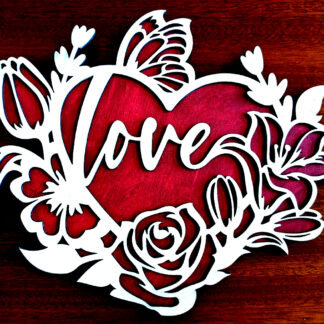 Love with Flowers Wall Decor