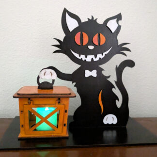 Halloween Happy Cat Tealight Holder