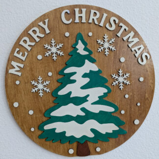 Merry Christmas Tree Wall Decor